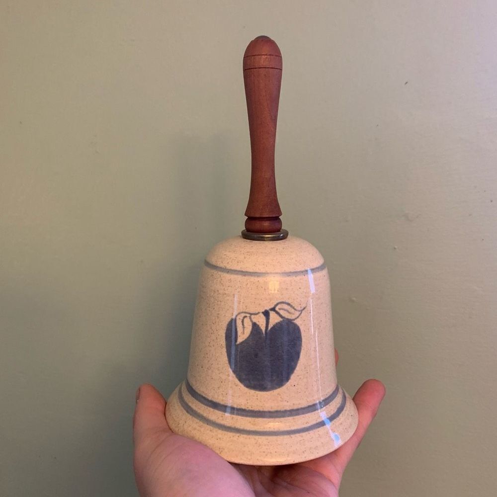 Handmade old fashioned apple school bell